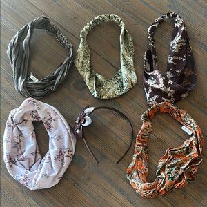 Floral and Patterned Headband bundle of six items